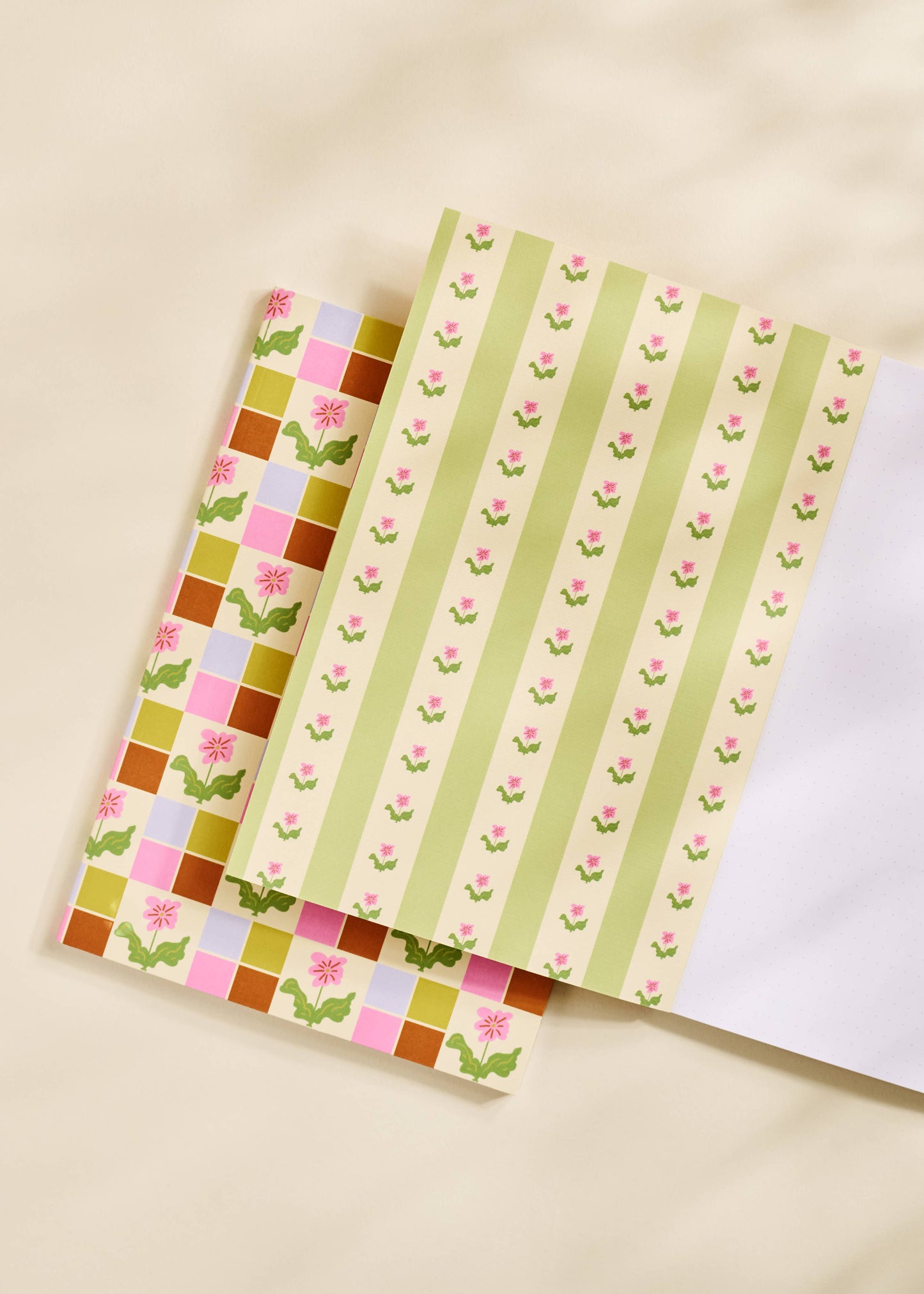 Pixel Bloom Checkered | Dot Grid Notebook