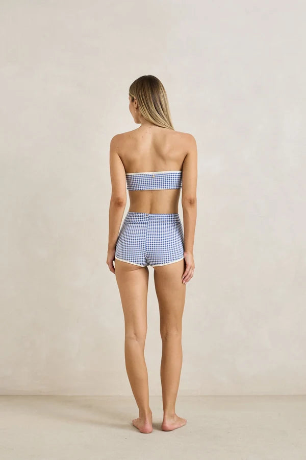 Capri Check Bandeau | Bikini Top