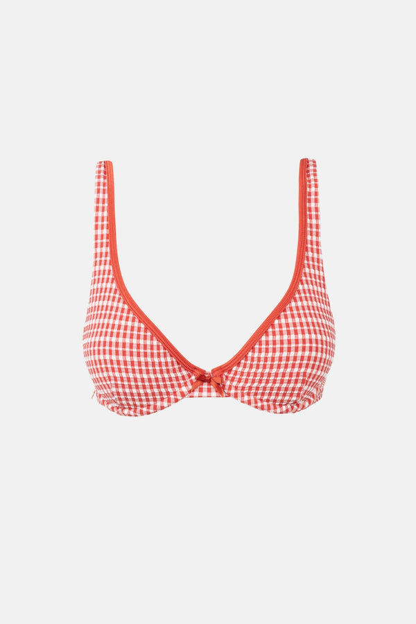 Lola Check Underwire | Bikini Top