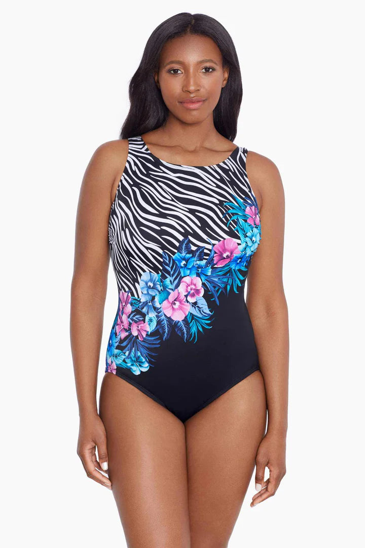 High Neck Glamour Floral | One Piece