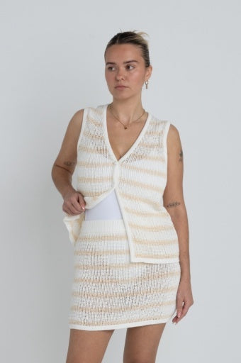 Sol Stripe Knit | Mini Skirt