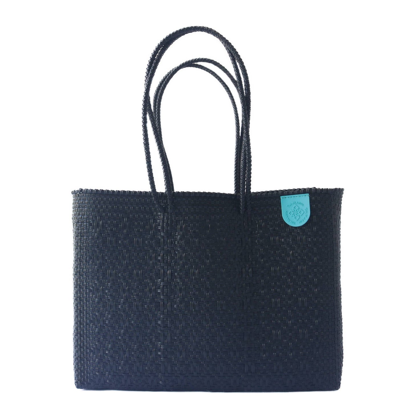 Black Woven Super Tote