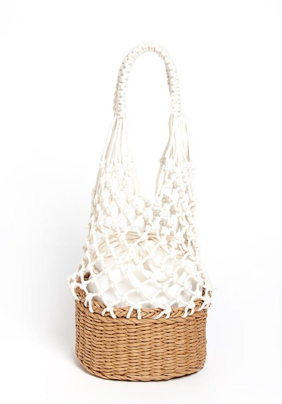 Knitted Basket | Beach Bag