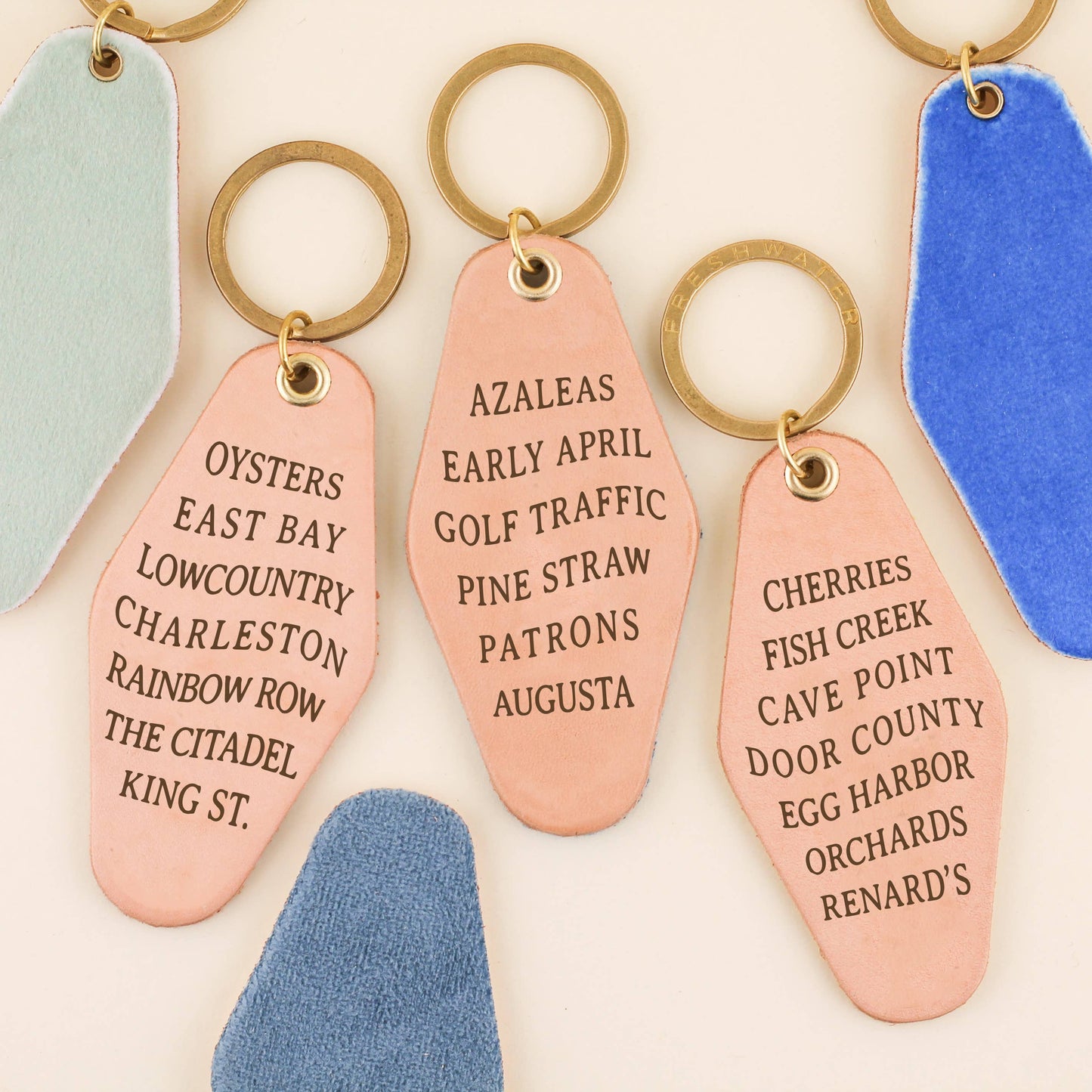 Custom Your City Favorites Keychain: Wave / Keychain with Hang Tag