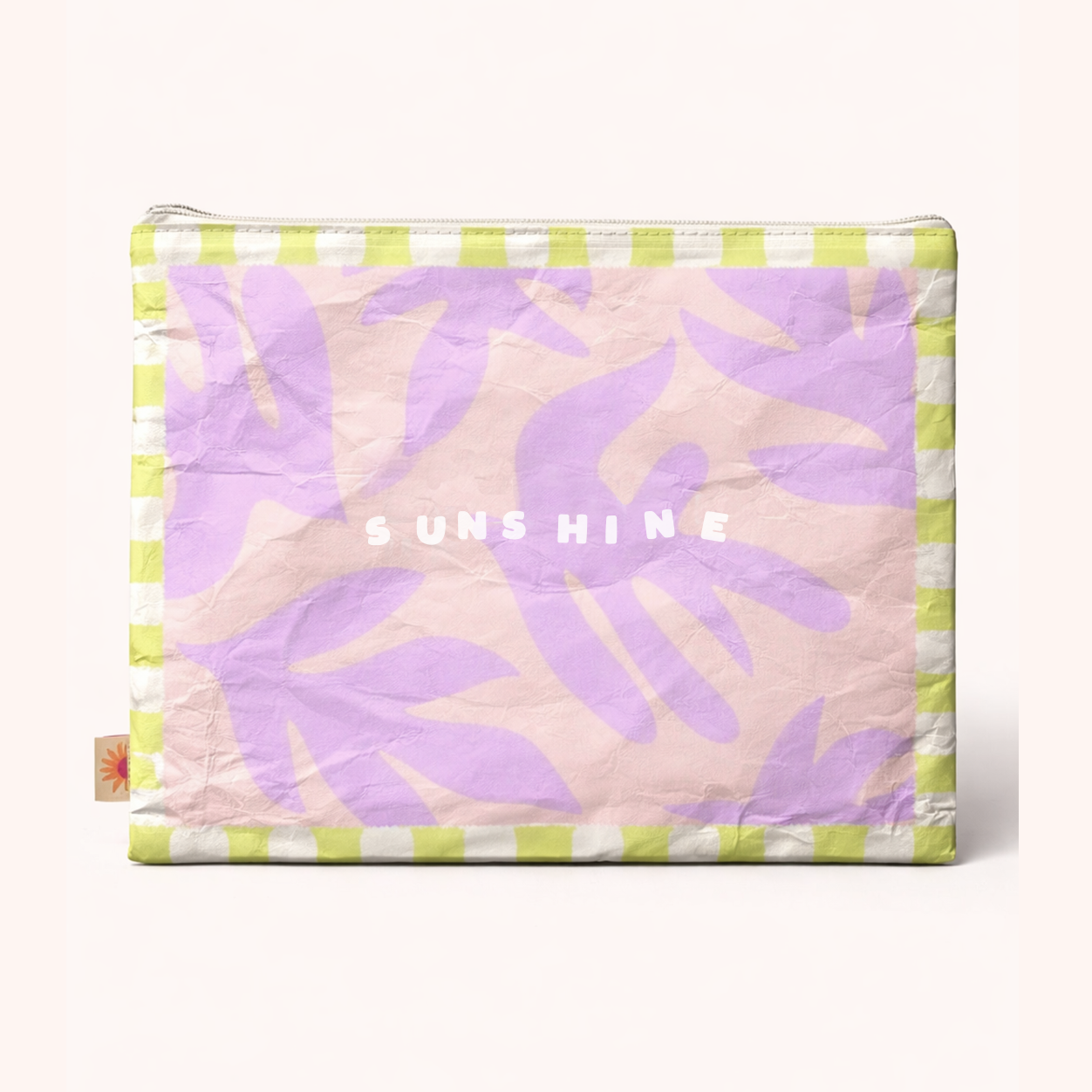 Summer gift | Sunshine Tyvek Beach Pouch | 12" Soft Pouch