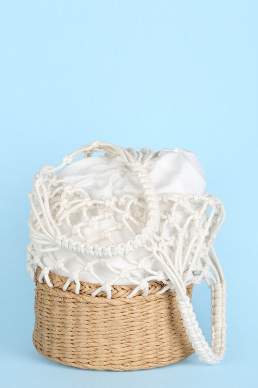 Knitted Basket | Beach Bag