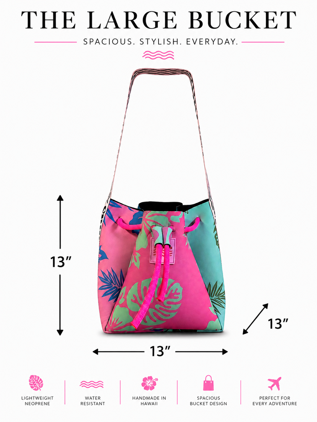 The Large Bucket Bag in Cotton Candy