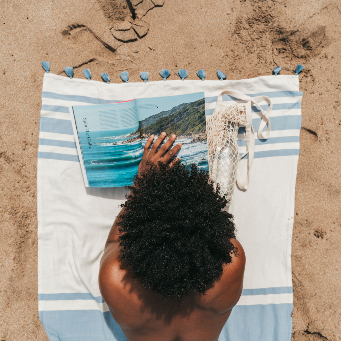 Navy Striped | Turkish Towel