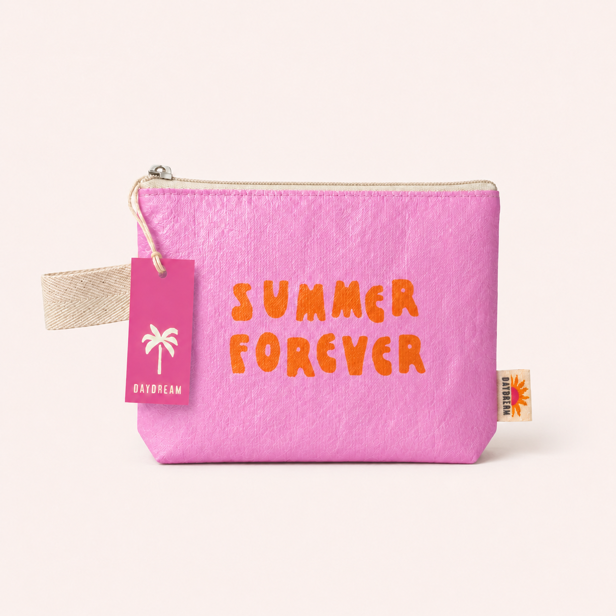 Mini pouch 8" | Beach gift | Pink pouch | Summer forever