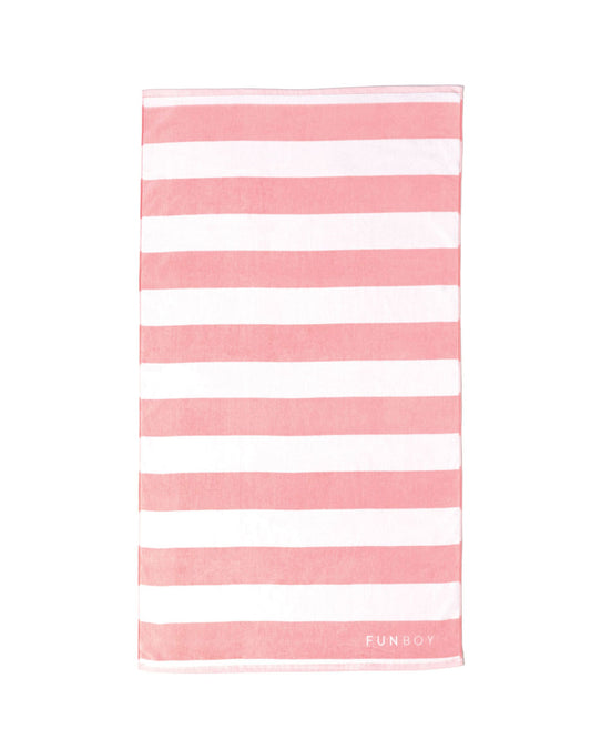 Pink Striped Cabana Towel