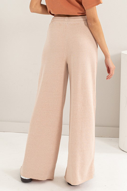 High Rise Wide Leg | Drawstring Pants