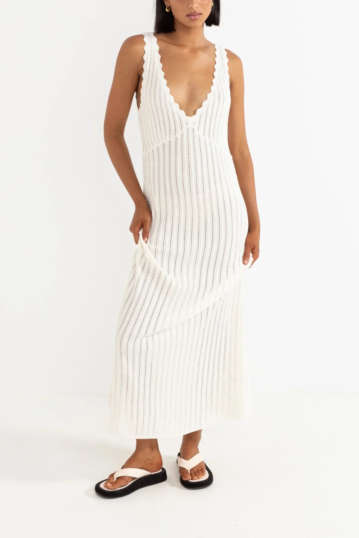 Scallop | Knit Maxi Dress