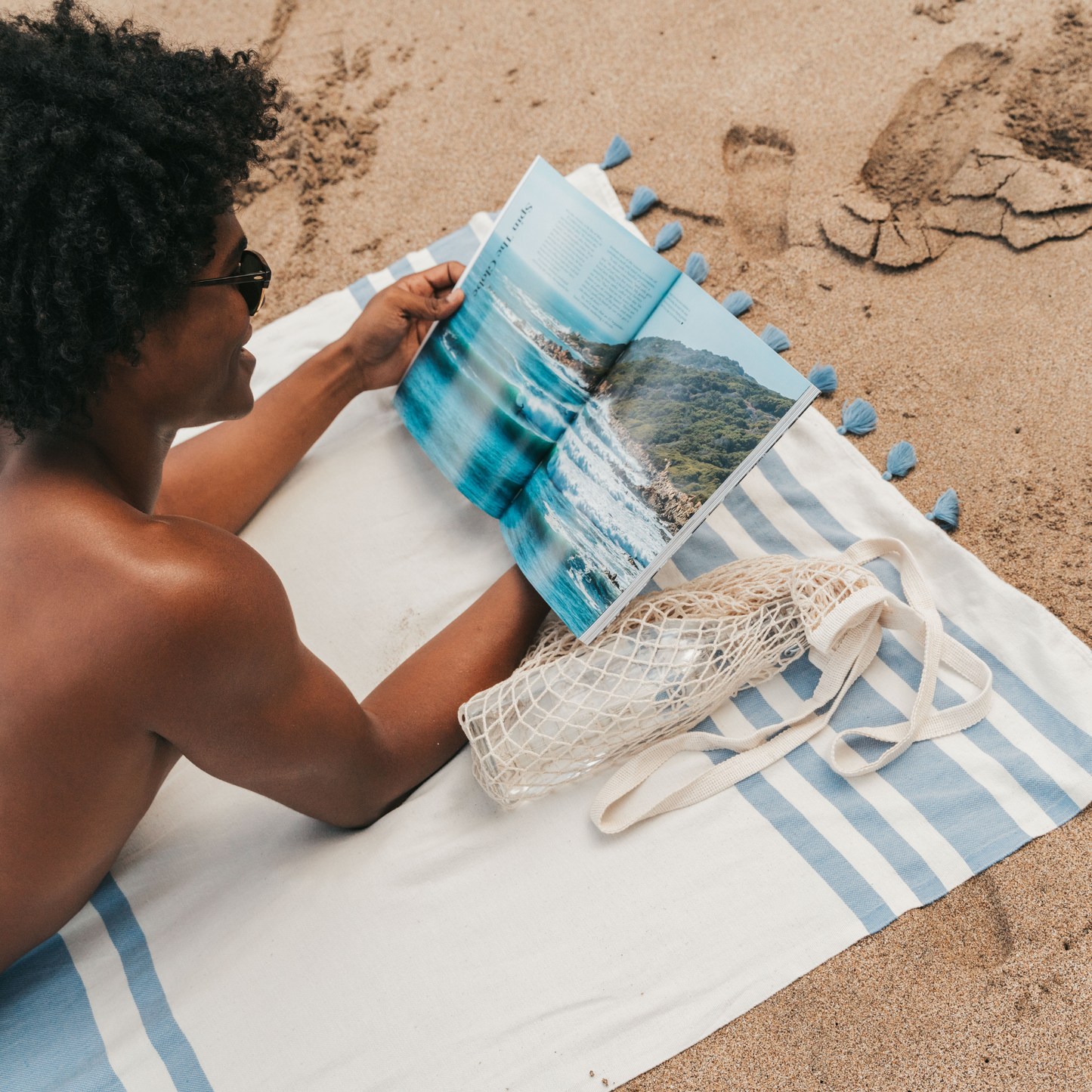 Navy Striped | Turkish Towel