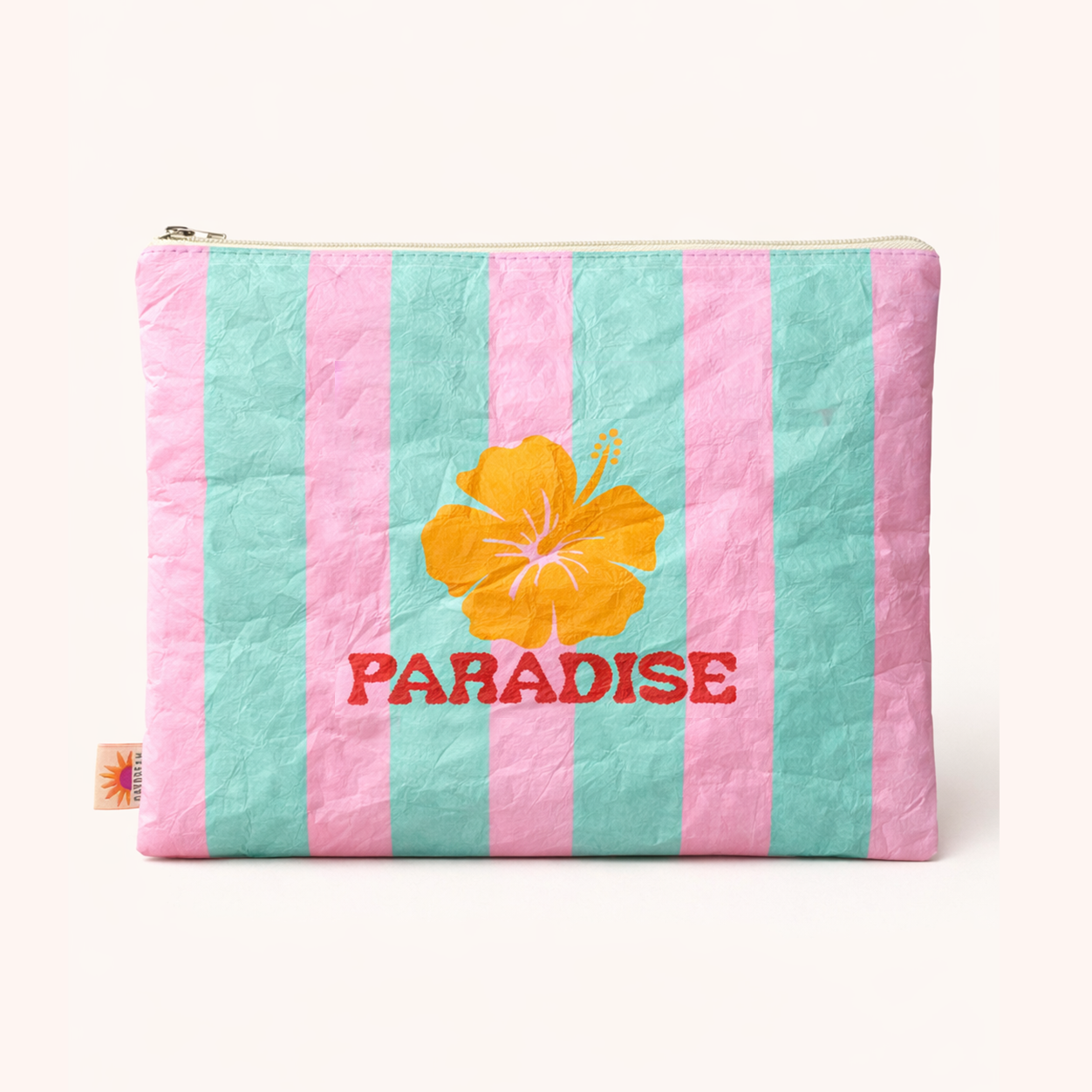 Paradise Beach Pouch 12" | Water-Resistant Beach Zip Pouch