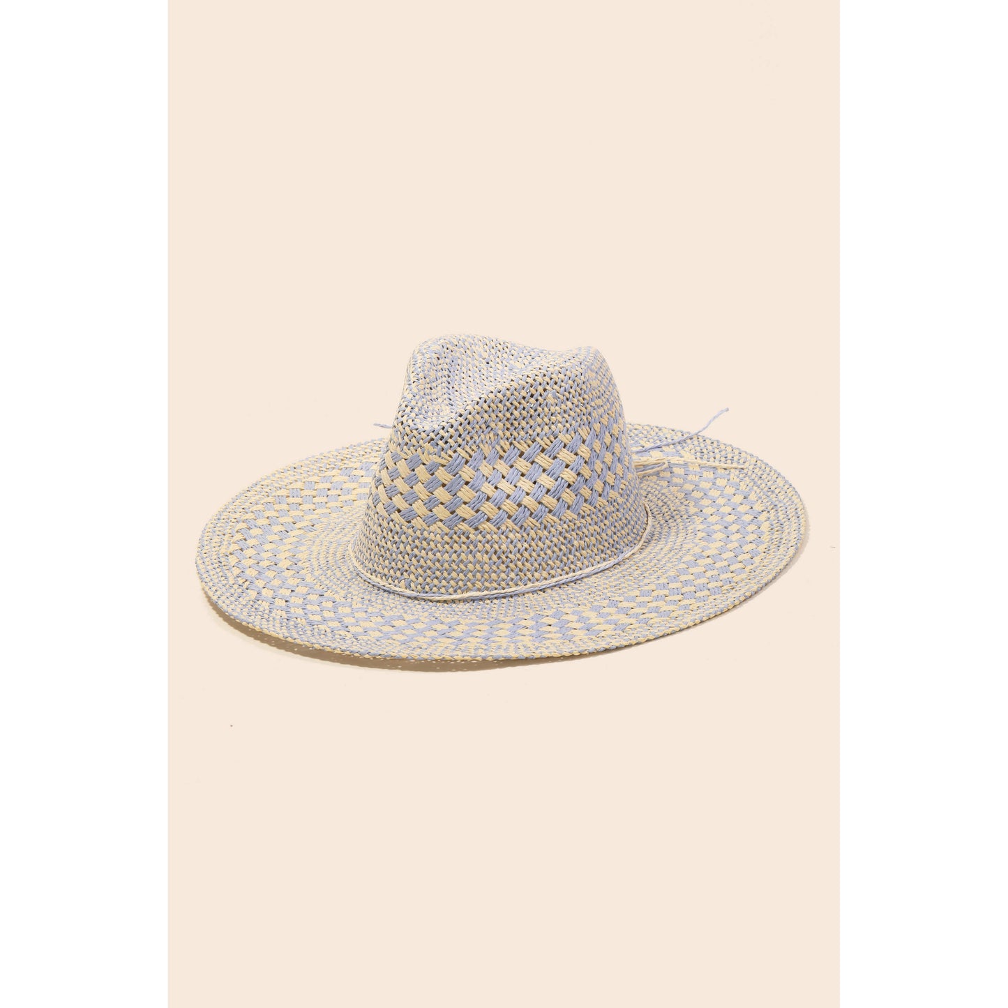 Checkered Straw Weave | Sun Hat