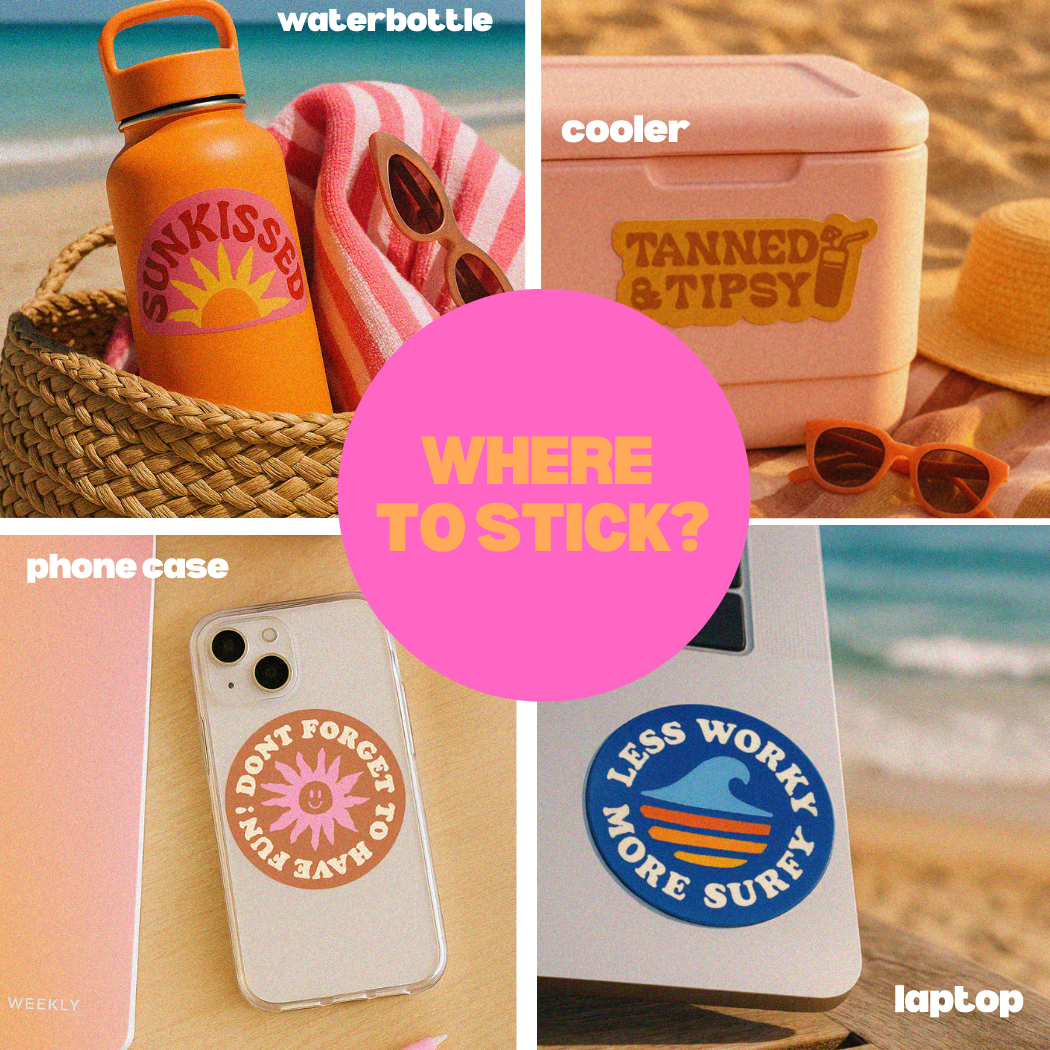 Tanned and Tipsy | Summer Cocktail Sticker | Vacation Sticker