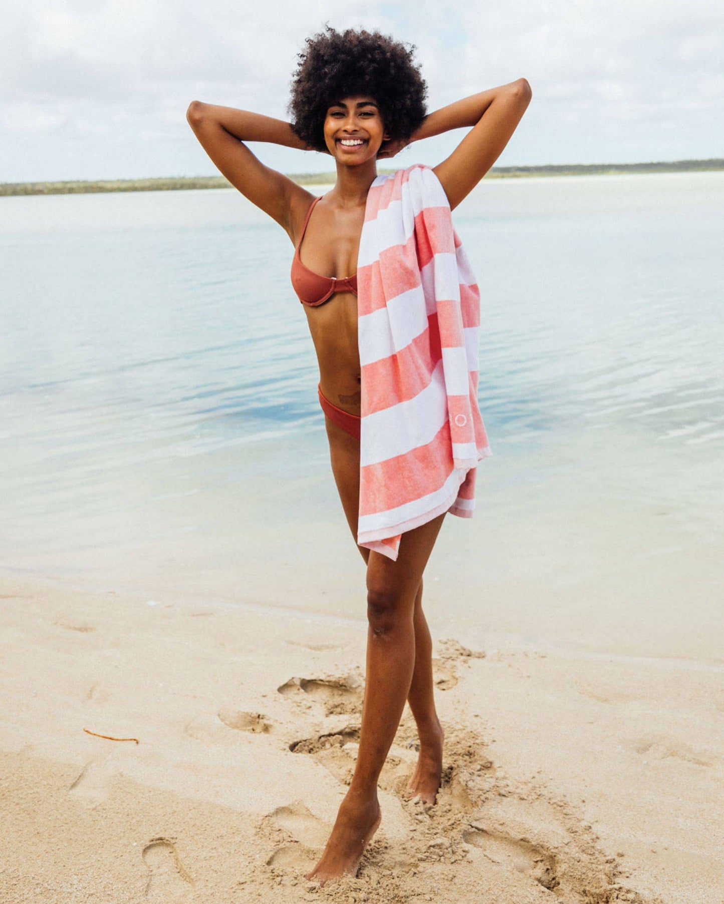 Pink Striped Cabana Towel