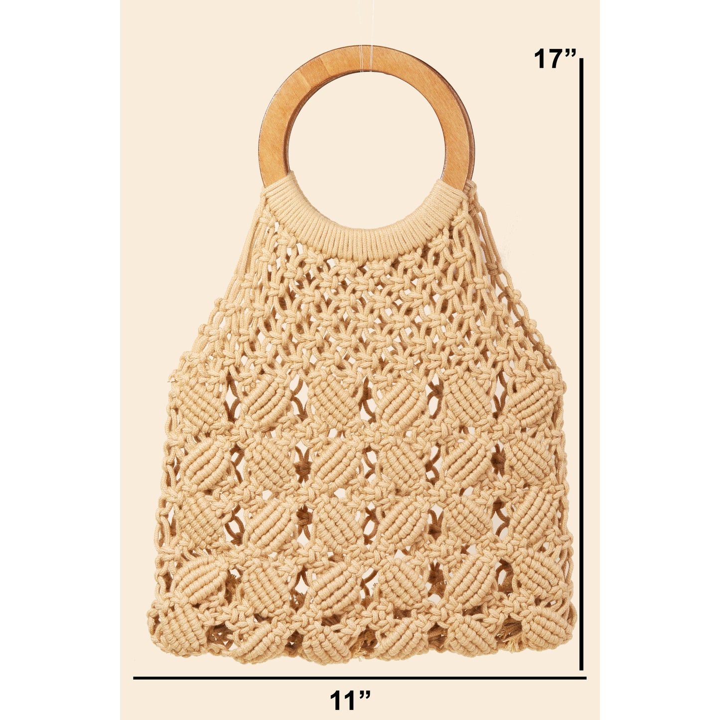 Boho Wooden Top | Handle Bag