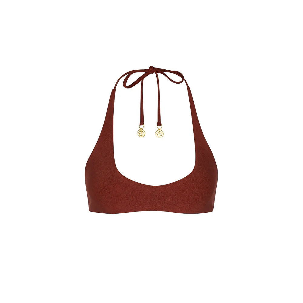 Scoop Mini Halter Crop | Bikini Top