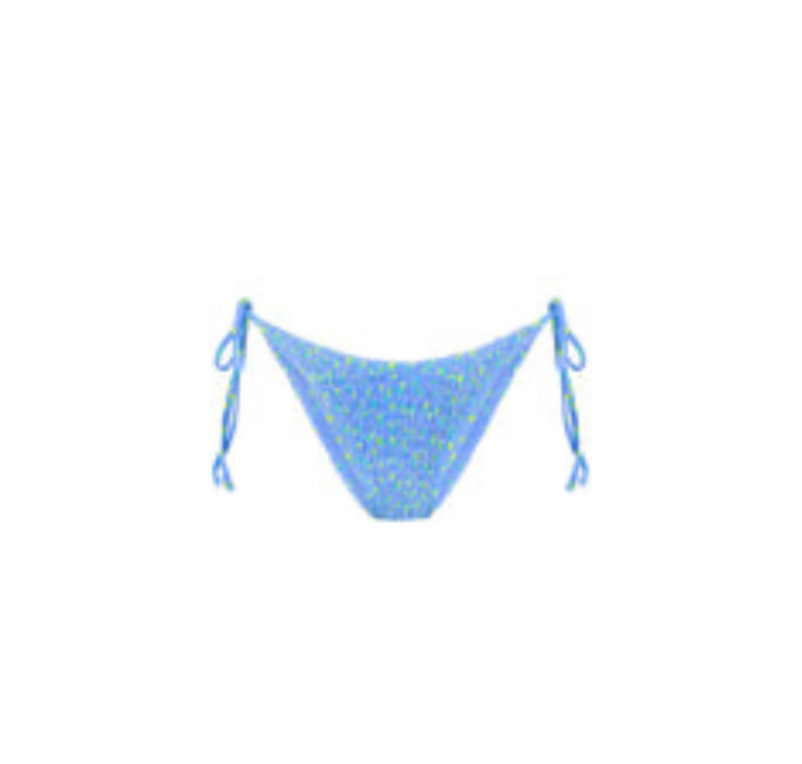 Shirred Dipped Cheeky | Tie Bikini Bottom