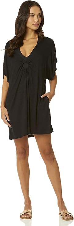 V-neck Ring Dress | Black