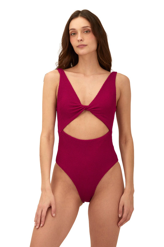 Textured Wave Brisa Raspberry | One Piece