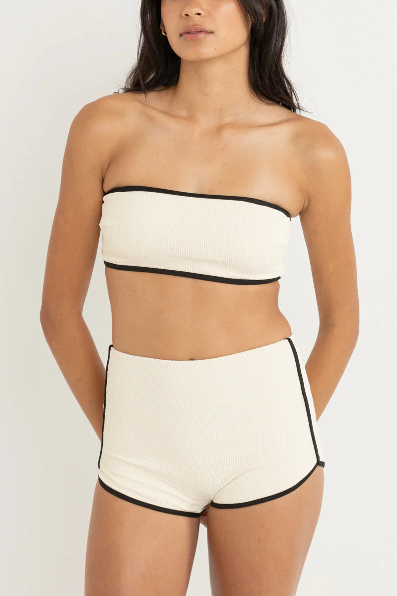 Essential Rib Contrast | Bandeau Top