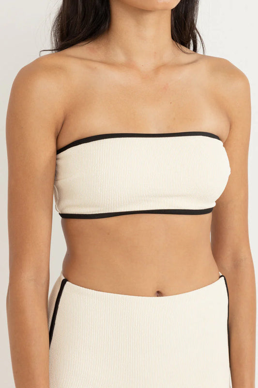 Essential Rib Contrast | Bandeau Top