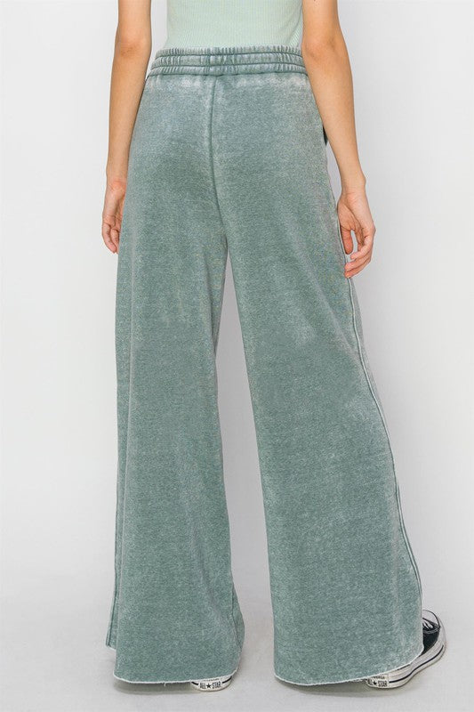 High Rise Wide Leg | Drawstring Pants