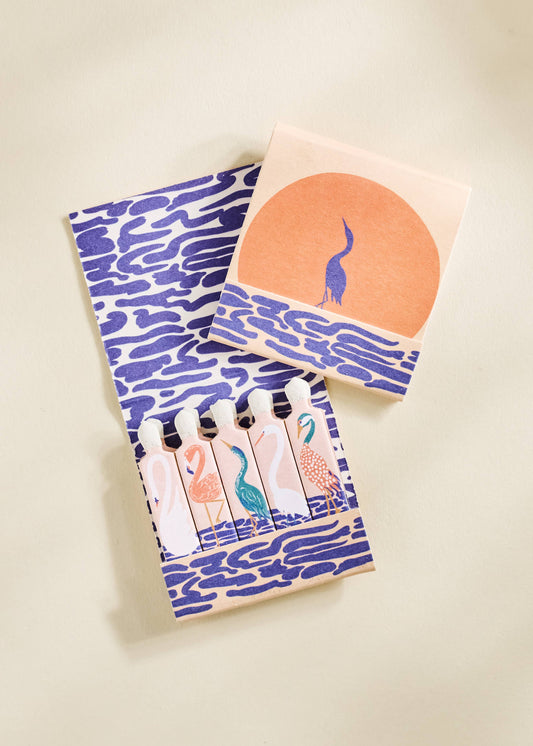 Tropical Sunset Birds | Printed Matchbook