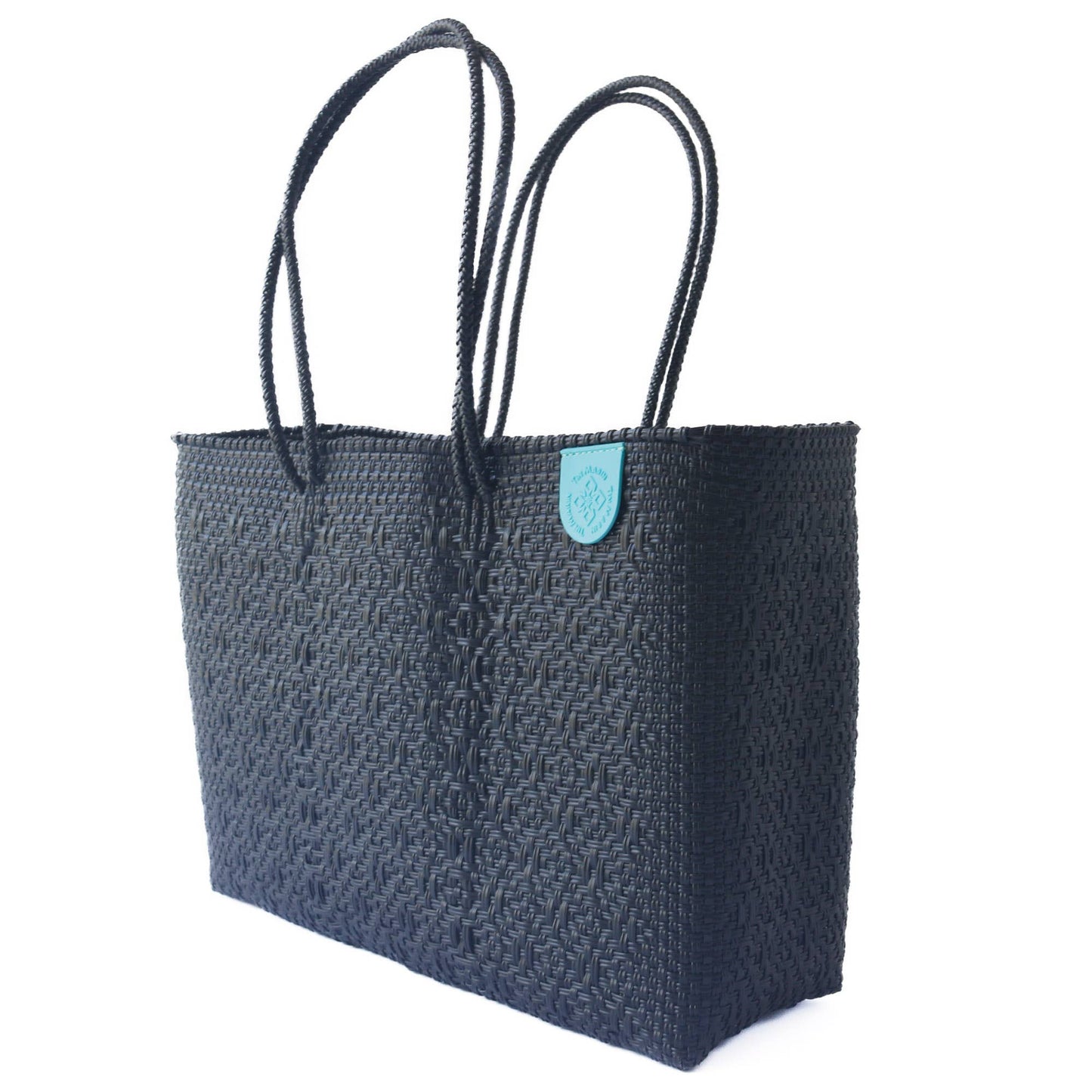 Black Woven Super Tote