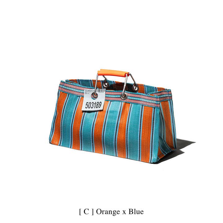 RECYCLED PLASTIC STRIPE BAG - Wide