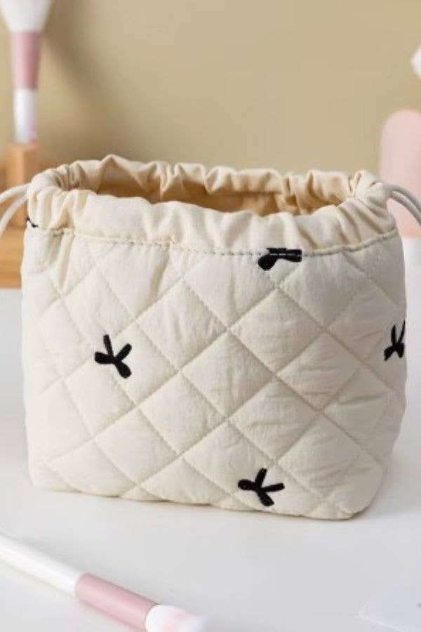 Quilted Drawstring Bag