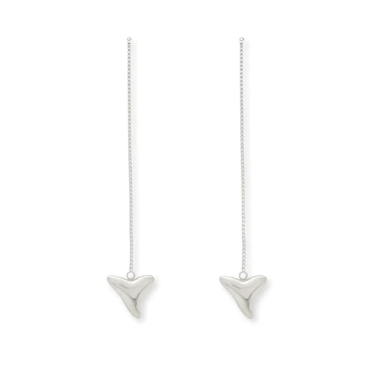 Shark Tooth Threader Earrings