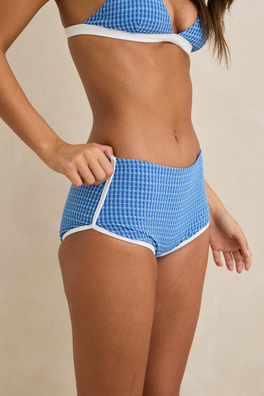 Lola Check Boyleg Pant | Bikini Bottom